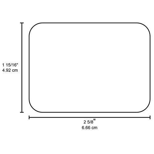 Etiqueta Adhesiva 2 5/8 x 1 15/16